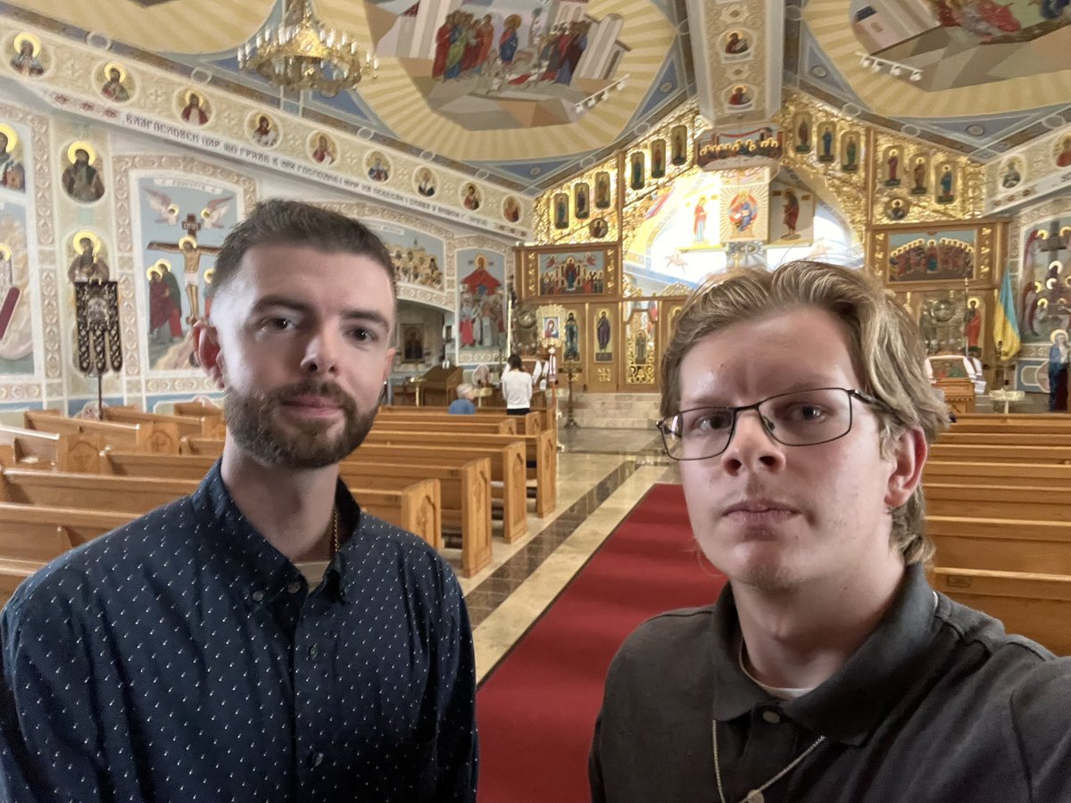GregoryAustin33's tweet image. Me and a friend visited a Ukrainian Orthodox Church tonight 🇺🇦☦️