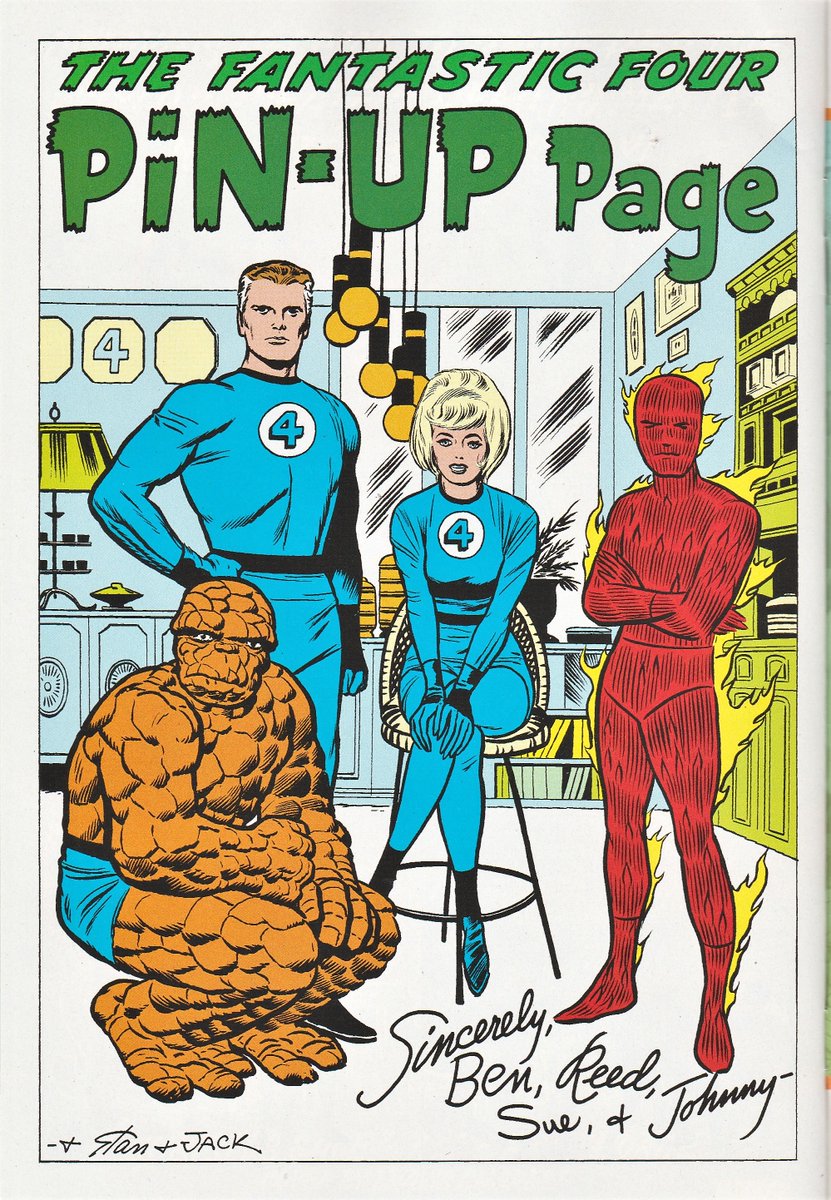 odhurt's tweet image. Fantastic Four Pin-Up by Jack Kirby.