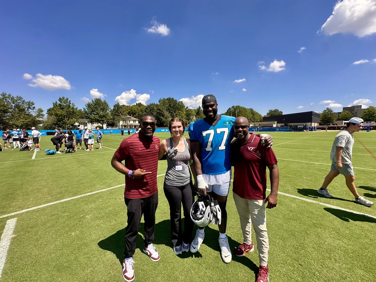 It was great seeing a few former Hokies today at the Carolina Panthers training camp. A big thanks to the Panthers organization for making us feel welcome.