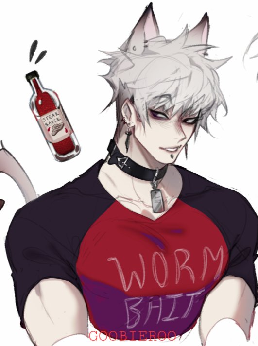 Goobieroo's tweet image. &quot;Worm Bait&quot;
🤍❤️🖤🪱