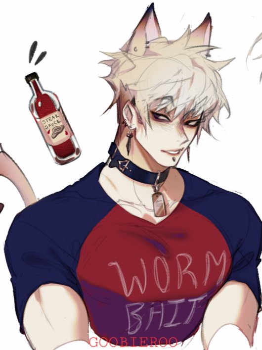 Goobieroo's tweet image. &quot;Worm Bait&quot;
🤍❤️🖤🪱