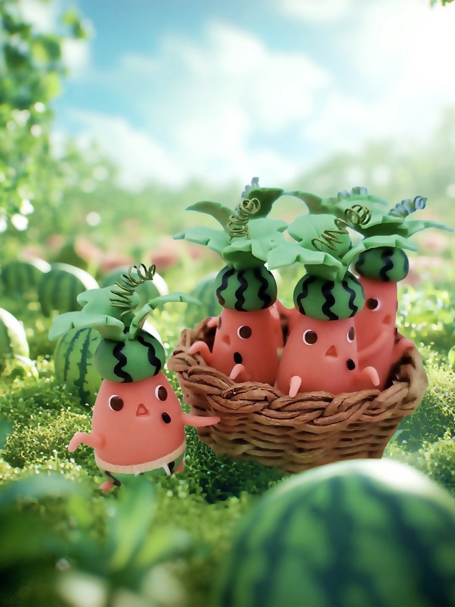 GnomesMagicFarm's tweet image. 7月27日はスイカの日 🍉✨
