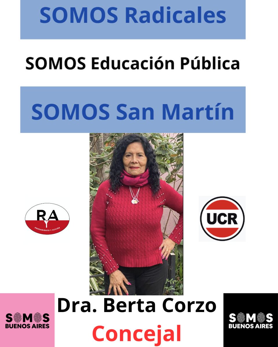 PyA_Radical's tweet photo. 👉 Berta Corso, vecina de JL Suarez, una abogada para defendernos y transparentar la gestión municipal!!

#Elecciones 
Lejos del Kirchnerismo y de los Libertarios !! https://t.co/F9p8OaV3cU