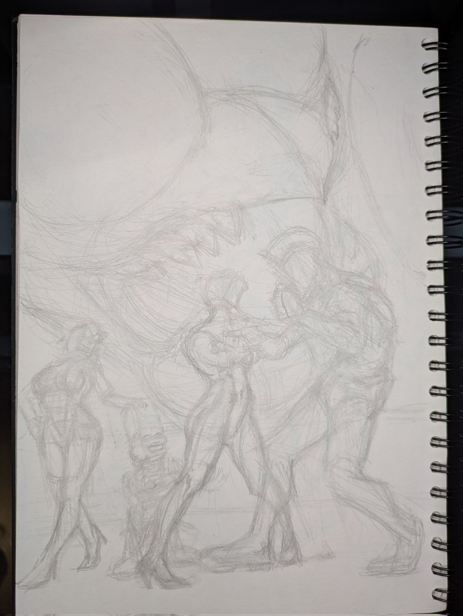 trripps's tweet image. Sketch of Annatomic fan art, roughing out a written idea.
@rayrayishappy
#unlockyourcreativity