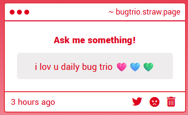 dailybugtrio's tweet image. lov u tooooooooo