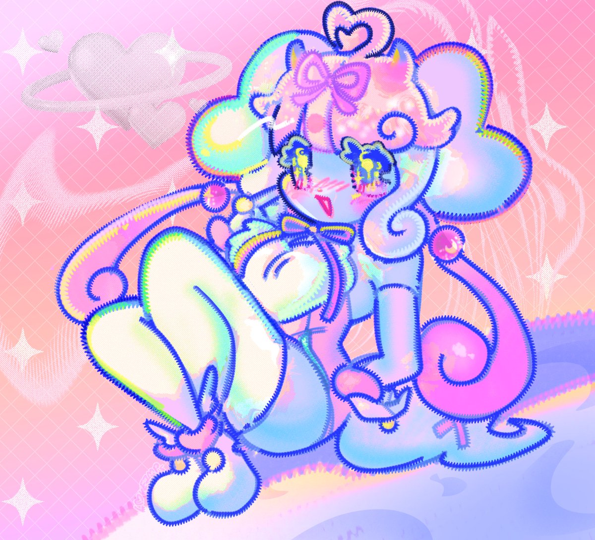 LOVEIMPs's tweet image. one of the most ethereal vtubers i have ever seen! i had to draw fanart of @xxpinkyunexx ✨🩷🌙