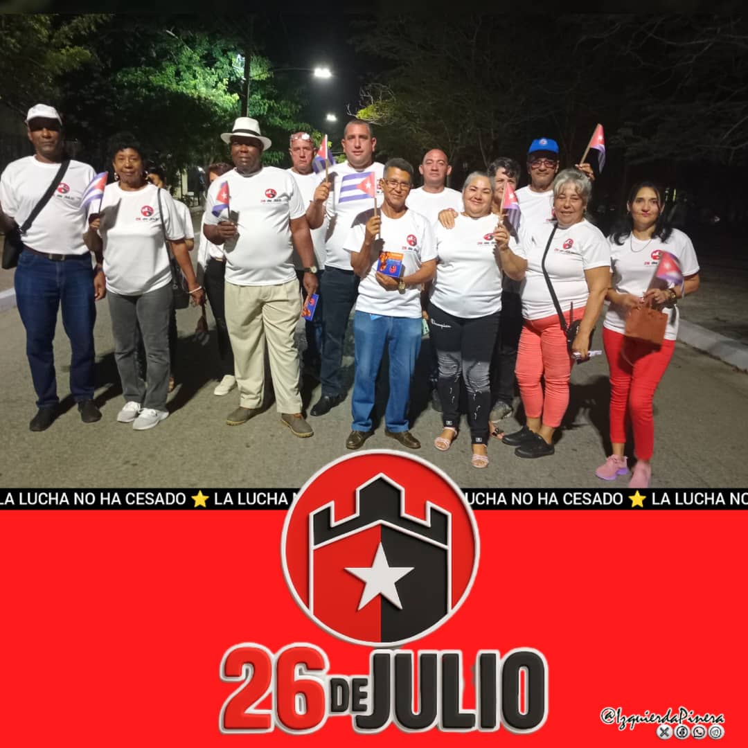 Sin Miedo Al Fuego (@sinmiedoalfuego) on Twitter photo La juventud de hoy en #Cuba no olvida los sucesos realizados por #Fidel y sus Moncadistas
<a href="/SinMiedoAlFuego/">Sin Miedo Al Fuego</a> <a href="/IzquierdaPinera/">🇨🇺IzquierdaPinera❤️</a> #SentirPinero
<a href="/rlicea_mojena/">Ernesto Licea Mojena Secretario del PCC IJ</a> <a href="/DiazCanelB/">Miguel Díaz-Canel Bermúdez</a>
#26DeJulio
<a href="/MMarreroCruz/">Manuel Marrero Cruz</a> <a href="/DrRobertoMOjeda/">Dr. Roberto Morales Ojeda</a>
<a href="/PartidoPCC/">Partido Comunista de Cuba</a> #IslaDeLaJuventud
<a href="/DeZurdaTeam_/">DeZurdaTeam 📳</a> La juventud de hoy en #Cuba no olvida los sucesos realizados por #Fidel y sus Moncadistas
<a href="/SinMiedoAlFuego/">Sin Miedo Al Fuego</a> <a href="/IzquierdaPinera/">🇨🇺IzquierdaPinera❤️</a> #SentirPinero
<a href="/rlicea_mojena/">Ernesto Licea Mojena Secretario del PCC IJ</a> <a href="/DiazCanelB/">Miguel Díaz-Canel Bermúdez</a>
#26DeJulio
<a href="/MMarreroCruz/">Manuel Marrero Cruz</a> <a href="/DrRobertoMOjeda/">Dr. Roberto Morales Ojeda</a>
<a href="/PartidoPCC/">Partido Comunista de Cuba</a> #IslaDeLaJuventud
<a href="/DeZurdaTeam_/">DeZurdaTeam 📳</a>