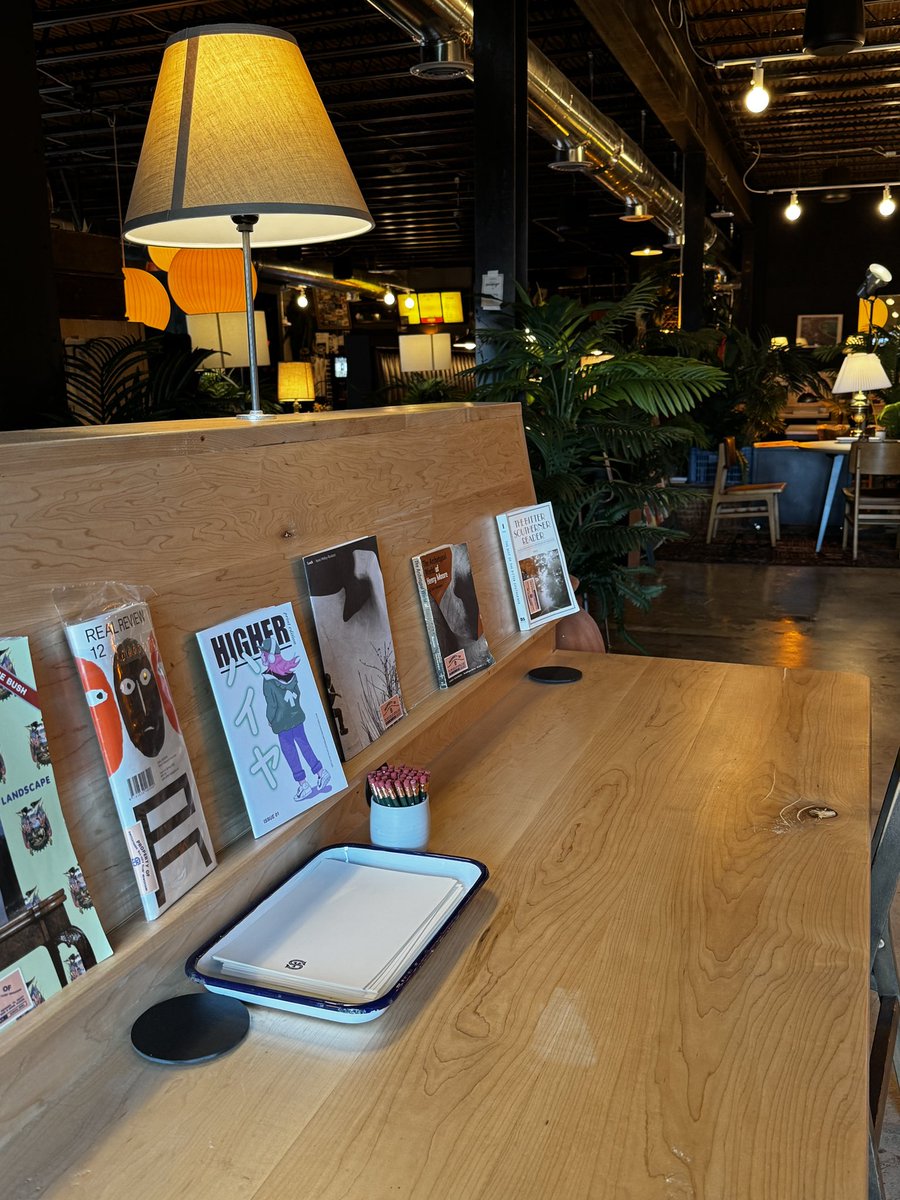AtownBrown's tweet image. My Coworking office has all these mags and zines displayed on the various desks and I just snuck my @higheronchain zine into the mix
Clandestine proliferation of the memetics