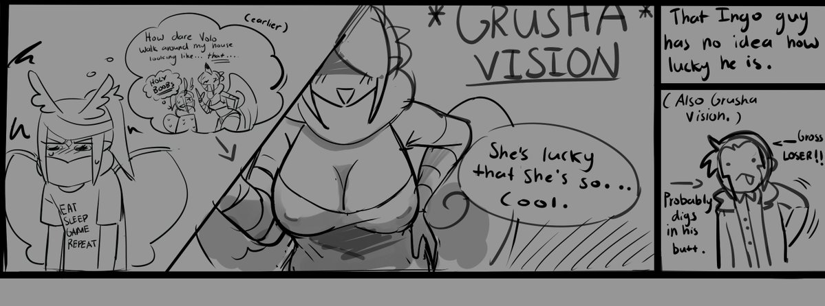 devibobevi's tweet image. piece of a comic i was making called &quot;Grubsha Gets Cucked&quot;