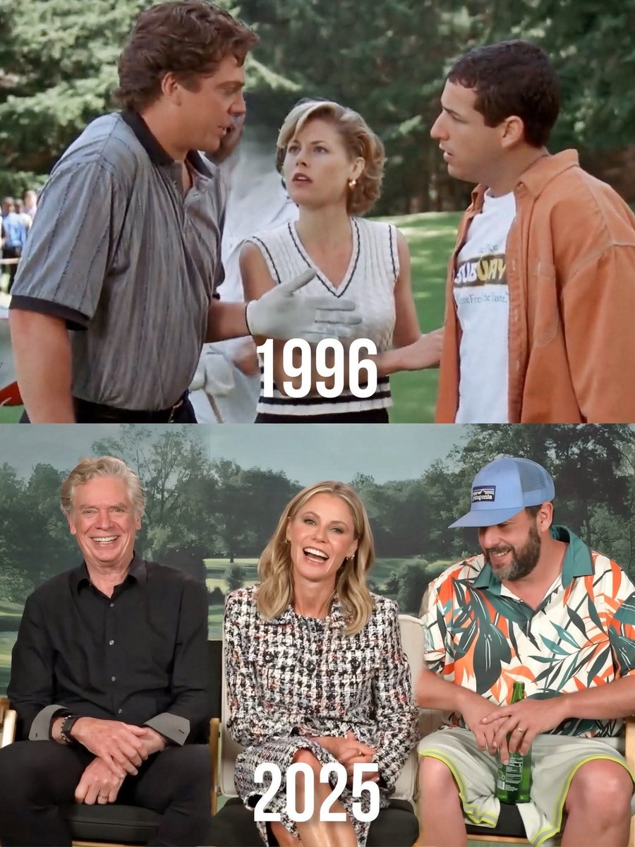 whatonnetflix's tweet image. Nearly 30 years apart! HAPPY GILMORE 2 is now streaming!