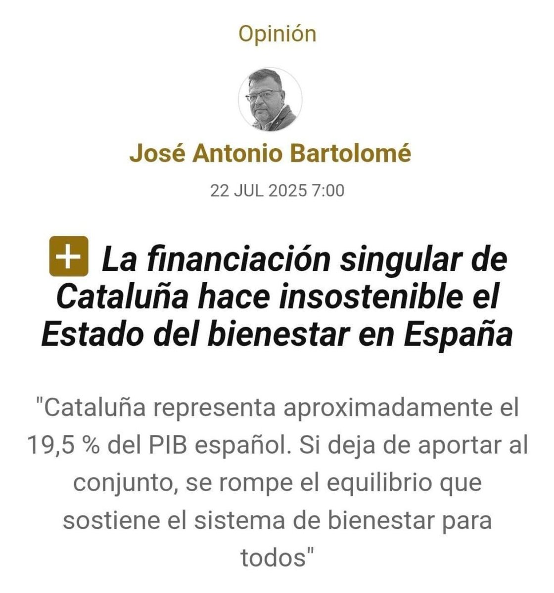 “El equilibrio que sostiene el sistema” és l’espoli d’un país ocupat.
