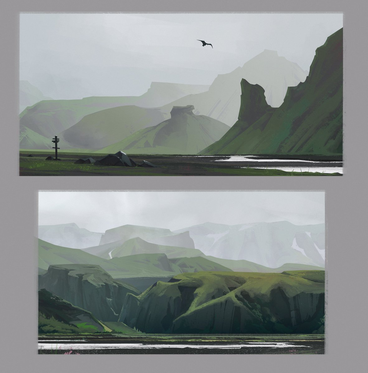 painting some icelandic scenery