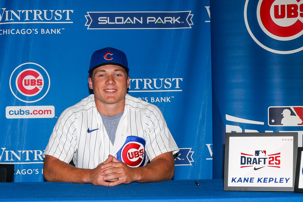 biest22's tweet photo. In the second round of the 2025 MLB draft, the Cubs selected outfielder @KaneKepley. Kane and Jake Knapp were teammates at North Carolina and will now be together in the Cubs organization. #Cubs #CubsProspects #2025MLBDraft https://t.co/uJJ5BWAEsC