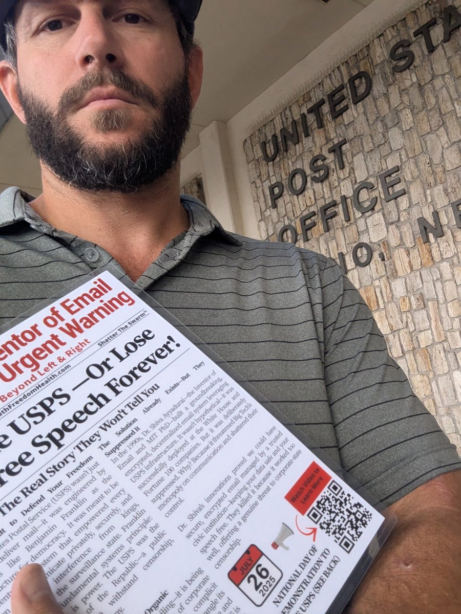 MariaCanni7919's tweet image. @va_shiva
Nick Morton
Reno, NV Post Office
ShatterTheSwarm
TruthFreedomHealth ®
Save the USPS-OR Lose Your Free Speech Forever!