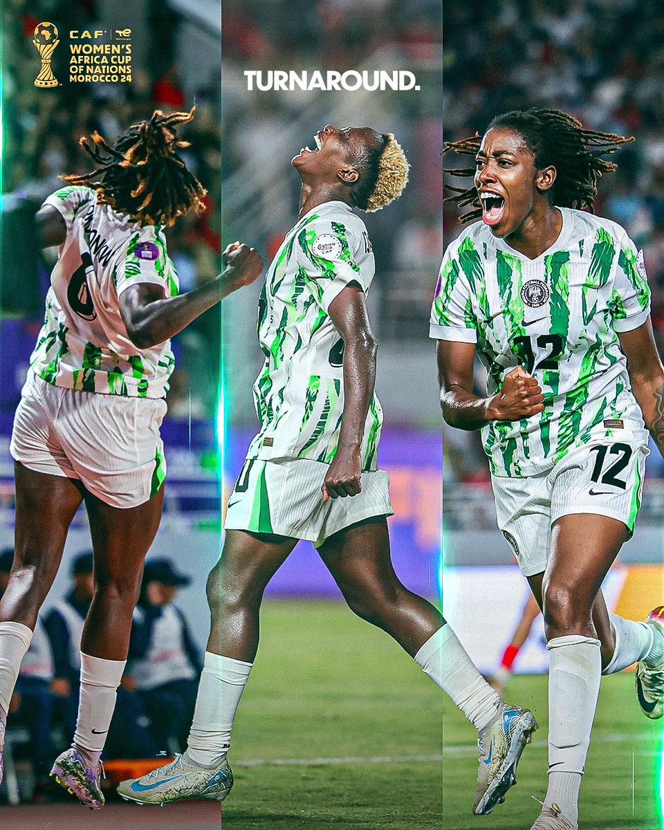 2 goals down, trophy slipping away. Super Falcons said 𝗡𝗢. 🇳🇬🏆 

#TotalEnergiesWAFCON2024