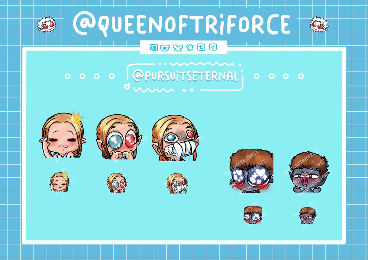 Emote commissions for Merelind and Glennath 🫶🏼