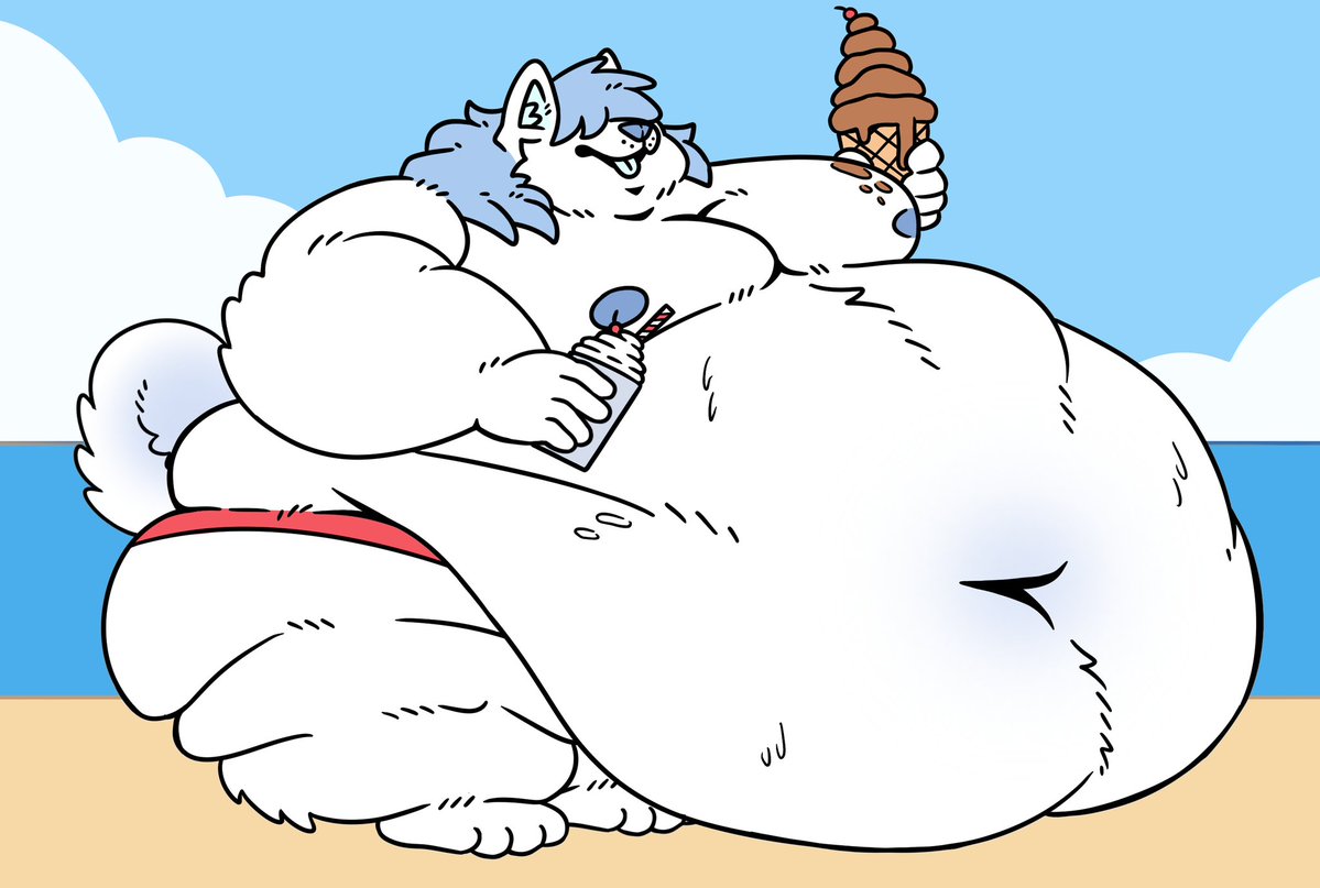 TheSquaredRound's tweet image. It&apos;s gonna take way more ice cream and milkshakes for this big dog to cool down~

A colored piece done by @Fruppyo of my big puppy Luke, thank you again for this! You drew him so perfectly ❤️