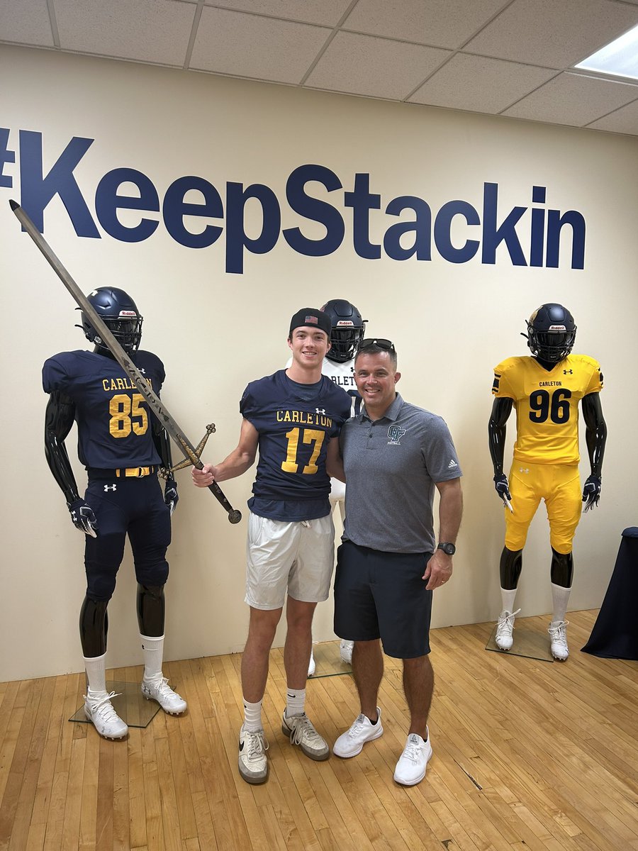 Jake Ashinhurst (@jashinhurst2026) on Twitter photo I am super excited to announce that I have received an offer to play college football at <a href="/CarletonFB/">Carleton Football</a>! Thanks <a href="/AB_Balogh21/">Coach Balogh</a> for the visit invite and <a href="/CoachJournell/">Tom Journell</a> for the great experience in Northfield!
<a href="/InfoForge/">Colonial Forge Football</a> <a href="/carterdahmen12/">Carter Dahmen</a> <a href="/JosephM48549229/">Joseph Mangano</a> <a href="/TheCoachDavis_/">Coach Davis™️</a> <a href="/AshinhurstCA/">Chris Ashinhurst</a> I am super excited to announce that I have received an offer to play college football at <a href="/CarletonFB/">Carleton Football</a>! Thanks <a href="/AB_Balogh21/">Coach Balogh</a> for the visit invite and <a href="/CoachJournell/">Tom Journell</a> for the great experience in Northfield!
<a href="/InfoForge/">Colonial Forge Football</a> <a href="/carterdahmen12/">Carter Dahmen</a> <a href="/JosephM48549229/">Joseph Mangano</a> <a href="/TheCoachDavis_/">Coach Davis™️</a> <a href="/AshinhurstCA/">Chris Ashinhurst</a>