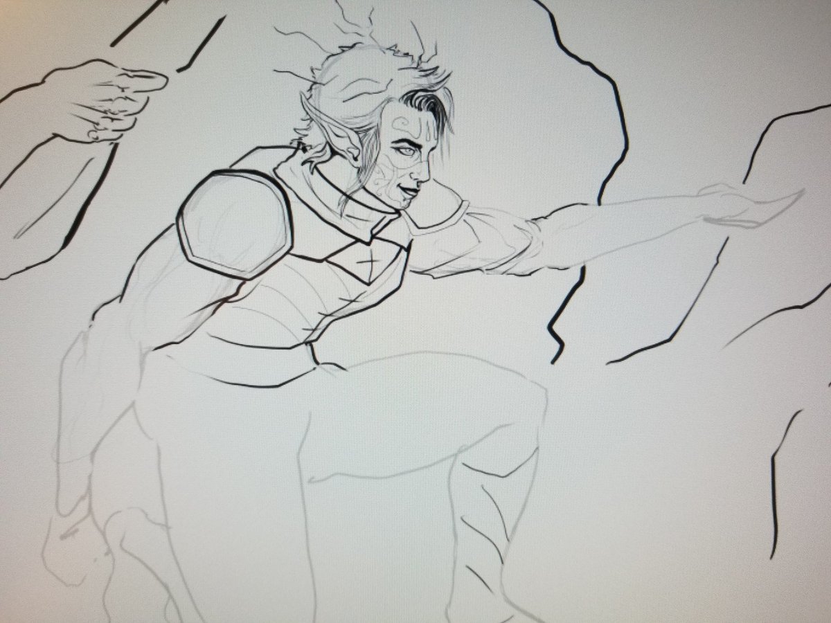 Made a lot of progress on this commission. For some reason I'm trudging through this even though I really like these characters.