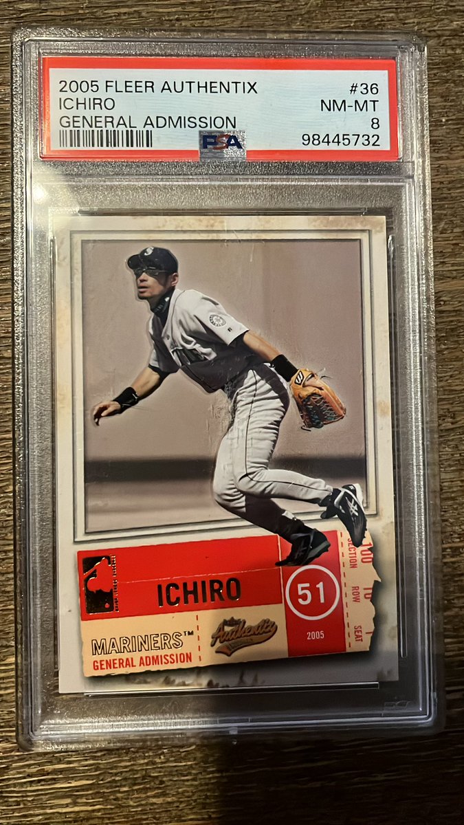 deanglass12's tweet image. Ichiro 2005 /100 PSA 8

$35