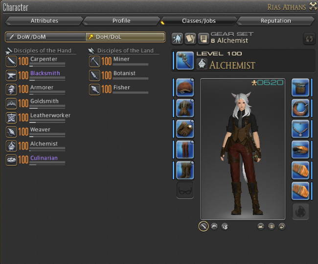 RocketSamurai's tweet photo. Turbo rare post, I ain't dead, but i maxed my crafters out finally for ff14 https://t.co/o1yp1V0Tw1
