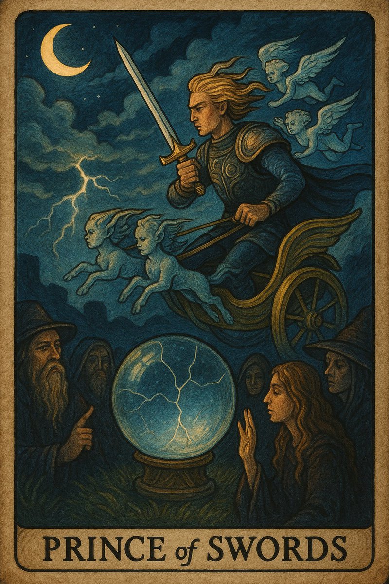 shatteredorb's tweet image. A Card For You, A Read From Me
Evening Reading - The Prince of Swords
Full write up on links in profile.
Be Safe & Be Well.
Love ❤️🔮
#witch #tarot #thoth #shaman #blessedbe #evening #night #moon #reading #Prince #swords #air #speed #smart #hyperfocued #reflectbeforeyouact