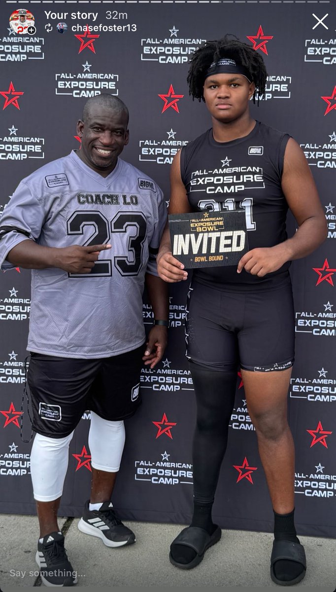 Excelspeed12's tweet image. The All American Exposure camp attracted top defensive linemen like Chase Foster. It's always a pleasure to see former Freshman All-Americans at camps where I serve as Head Coach. Chase holds multiple Power 4 offers and has proven himself to be an exceptional talent.