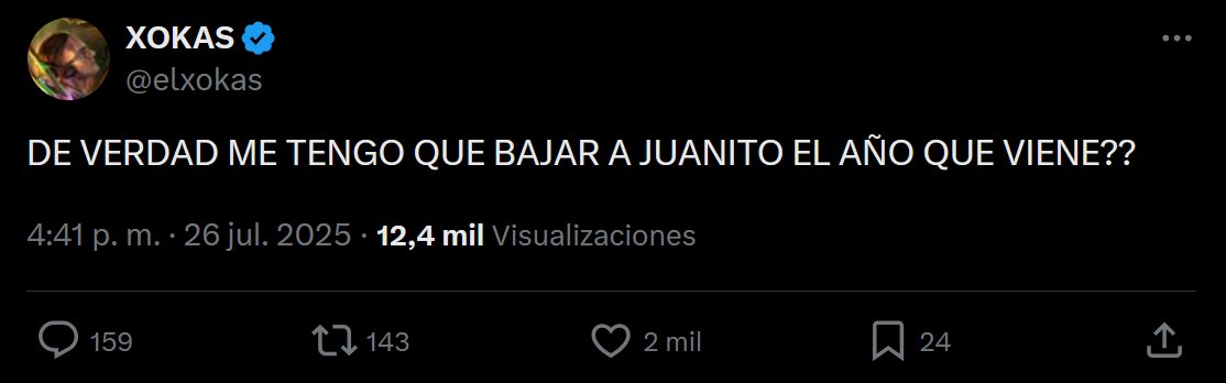 TndenciaStream's tweet image. "Xokas"
Por su respuesta al llamado de Illojuan para pelear.