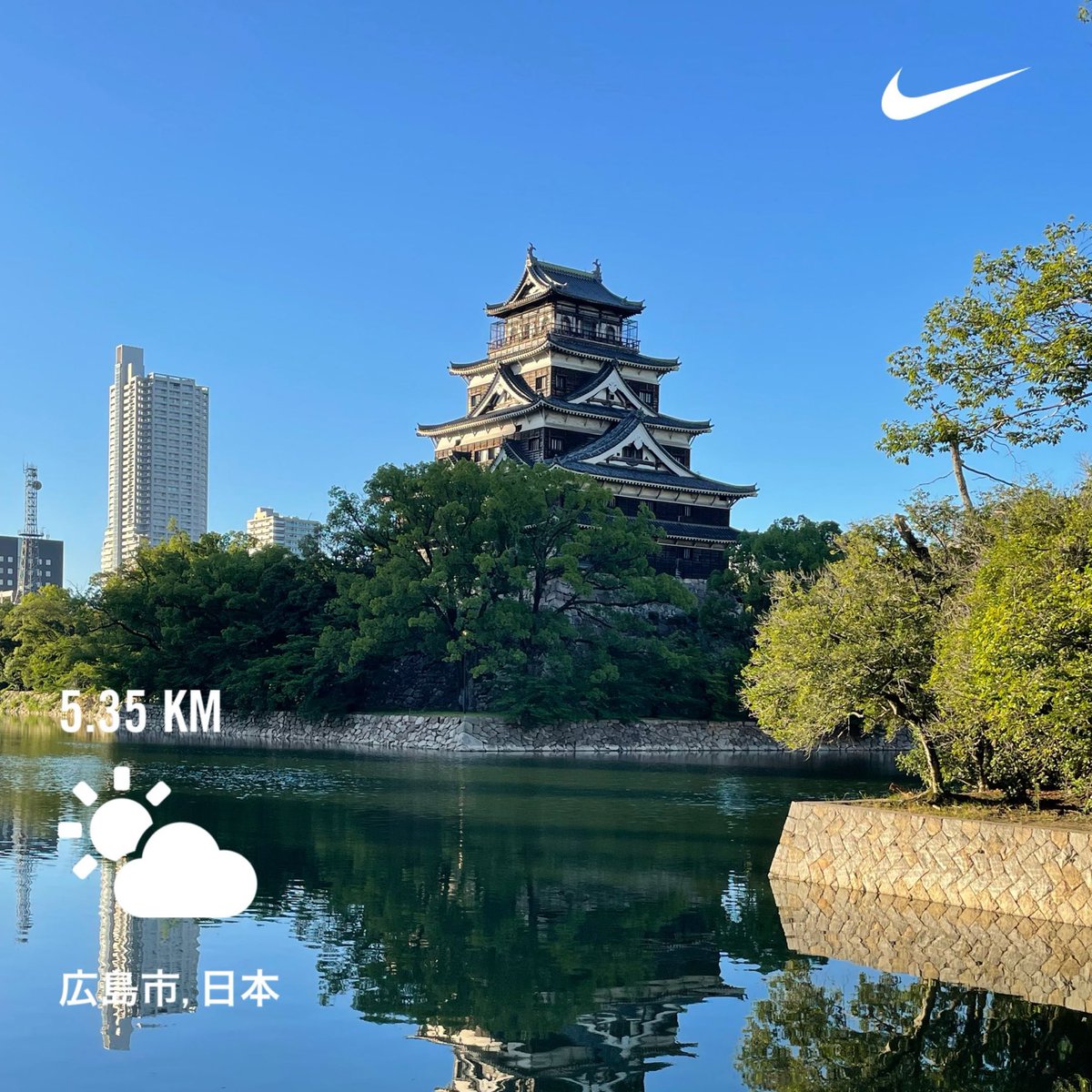 sixstar_jp's tweet photo. 旅先ジョグ
広島城周りを
朝はまだ暑くない。
#running #jogging
#旅先ラン
#ランニング #ジョギング https://t.co/Pbnhb92ckp