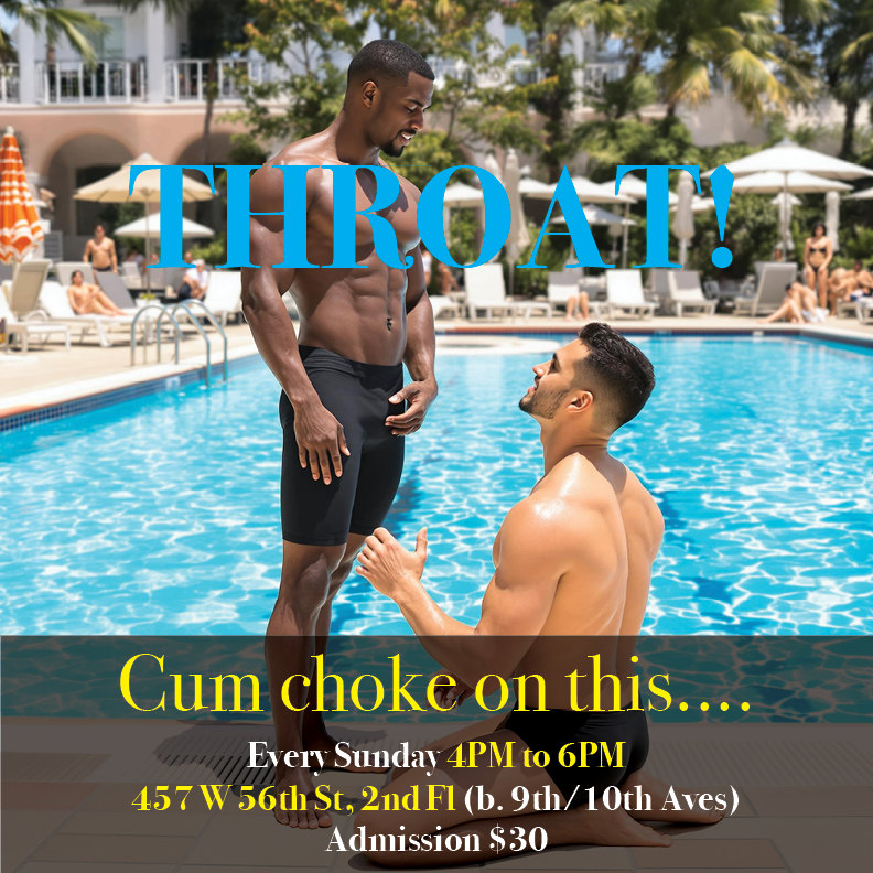 SkullFckClinic's tweet photo. Join us Sunday, July 27th, 4pm to 6pm, for THROAT NYC, a weekly extreme oral party! 457 W 56th St, 2nd Fl (b. 9th/10th Aves) #gaynyc #gaysexparty #nycgayparty #NYC #hellskitchen #gagthefag #forcedoral #deepthroat A collab with @Headeroevents! 21+ https://t.co/UrEMq93gSX
