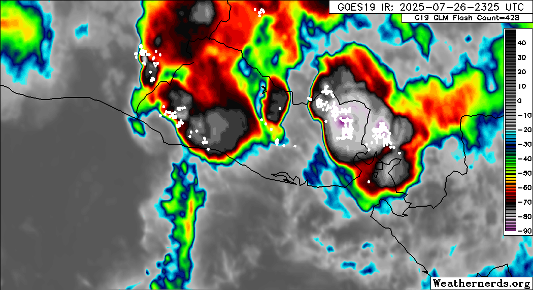 ⚠️ATENTOS
Para las próximas horas, se esperan lluvias moderadas a lapsos intensos incluyendo ráfagas al frente de la tormenta.
Fuerte lluvia sobre Sonsonate Este, Centro y Norte, ojo allá zona de Morazán, norte de San Miguel y La Unión con repuntas en ríos y quebradas.
#ClimaSV
