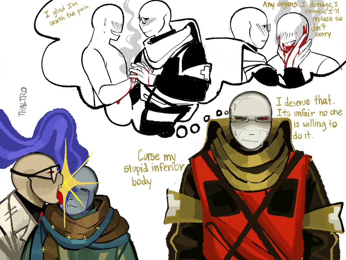 Thaltro1's tweet image. More of my disgusting creation. Stupid biohazard can’t touch people #nightwatchau
#psychsans #nightwatchpsych #utmv #sansoc