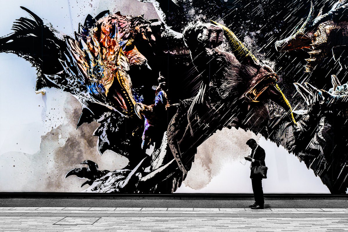 kenakamu108's tweet image. もう @OneEyeland  で出てしまったけど改めて。
The monster hunts. 

#大阪万博 #MonsterHunterWilds #MonsterHunter