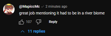 andyrearts's tweet image. lifesteal spoilers
mapicc was following a yt tutorial to build a drowned farm for 2 and a half hours but the tutorial didnt specify that it has to be over a river biome for it to work so now hes crashing out and left a hate comment under that video on his main account 😭😭😭