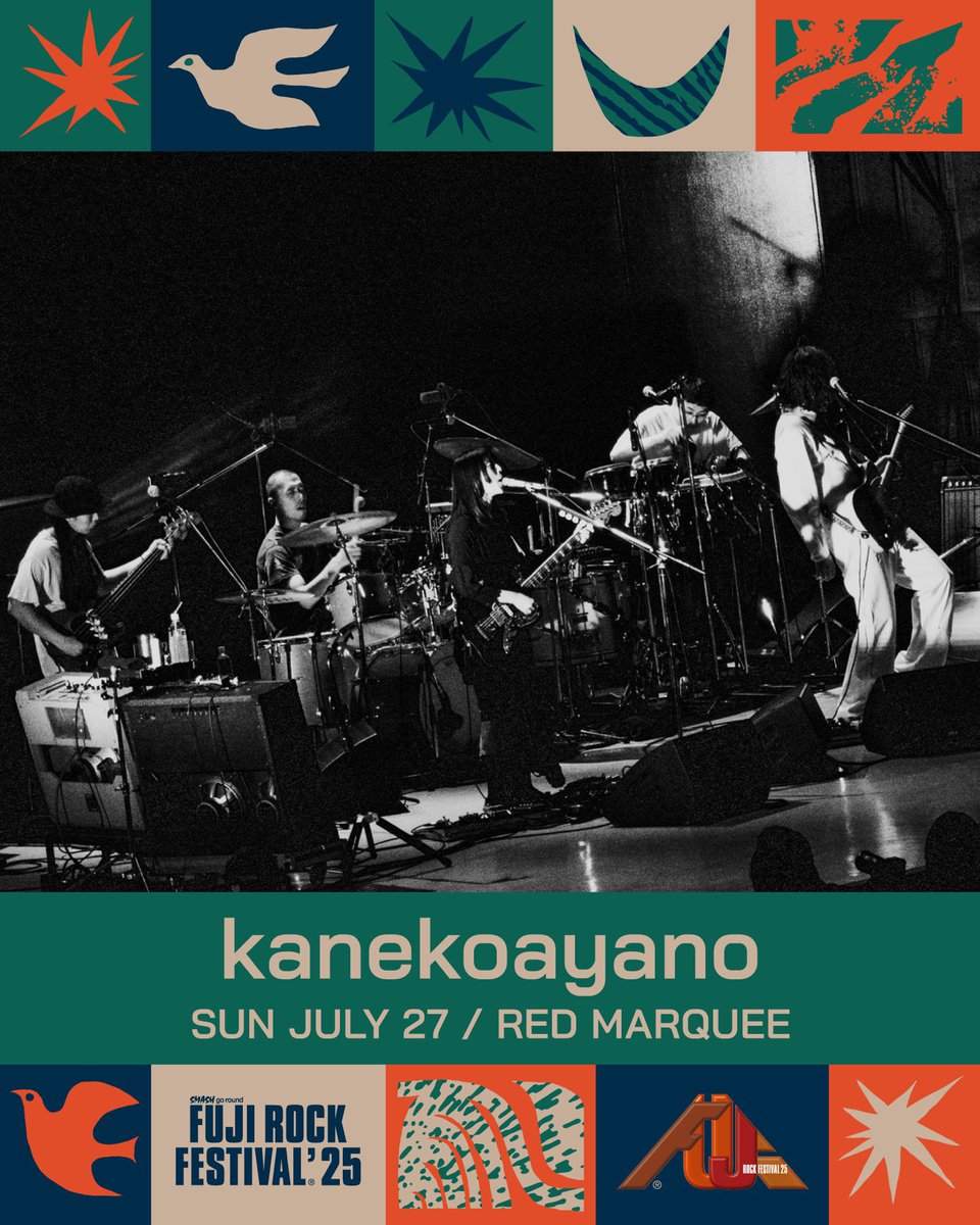 ⛰FUJI ROCK FES⛰ 本日のkanekoayanoは、「FUJI ROCK FESTIVAL'25」に