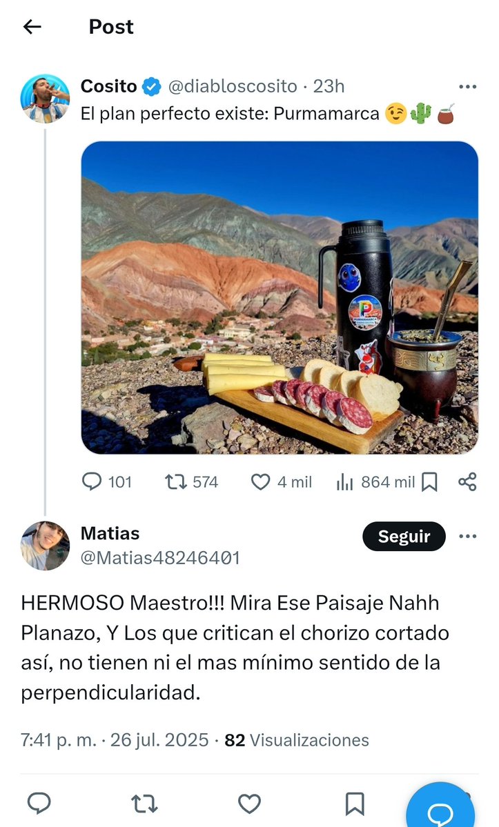 guido__ce's tweet image. El grosor y la tripa sin sacar pueden ser incidencias, pero defender la perpendicularidad es monstruoso. El salamín se corta oblicuo. La patria se desliza al averno y ningún ángel distraido nos salvará: se reirá mientras mueve sus patitas que cuelgan sentado al borde del abismo.