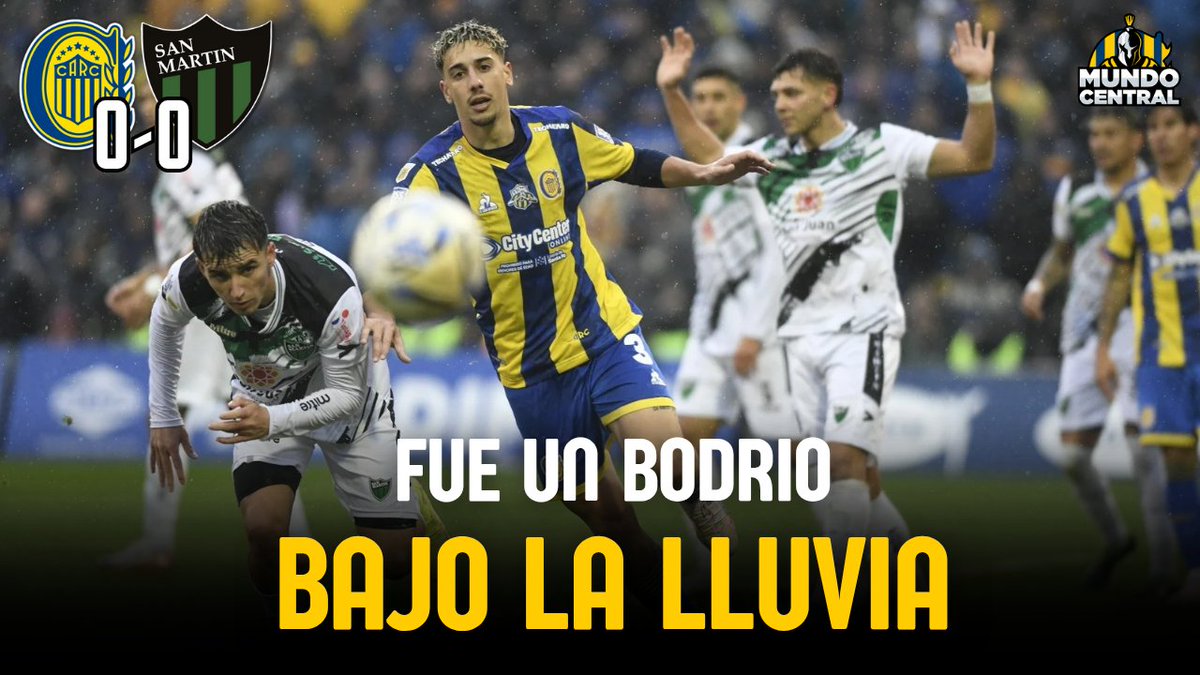 MundoCentralOf's tweet image. 😤 FUE UN BODRIO BAJO LA LLUVIA

Mi análisis del empate de #RosarioCentral ante San Martín (SJ) en el Gigante, por la fecha 3 del #TorneoClausura. El planteo del Profe. El podio. La actuación de Penel.

💪🏻 ¡Like, compartí y suscribite Canalla!

🔗 youtu.be/PB2cJHvbV3c
