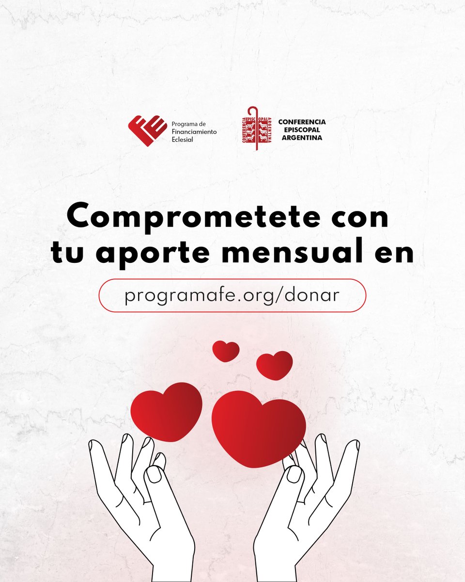 Programa_FE's tweet image. Tu compromiso de cada mes hace posible que las comunidades sigan creciendo día a día.
Ingresa en nuestro sitio web programafe.org y sumate con tu donación mensual.
#ProgramaFe #IglesiaArgentina #IglesiaCatolica #Fe