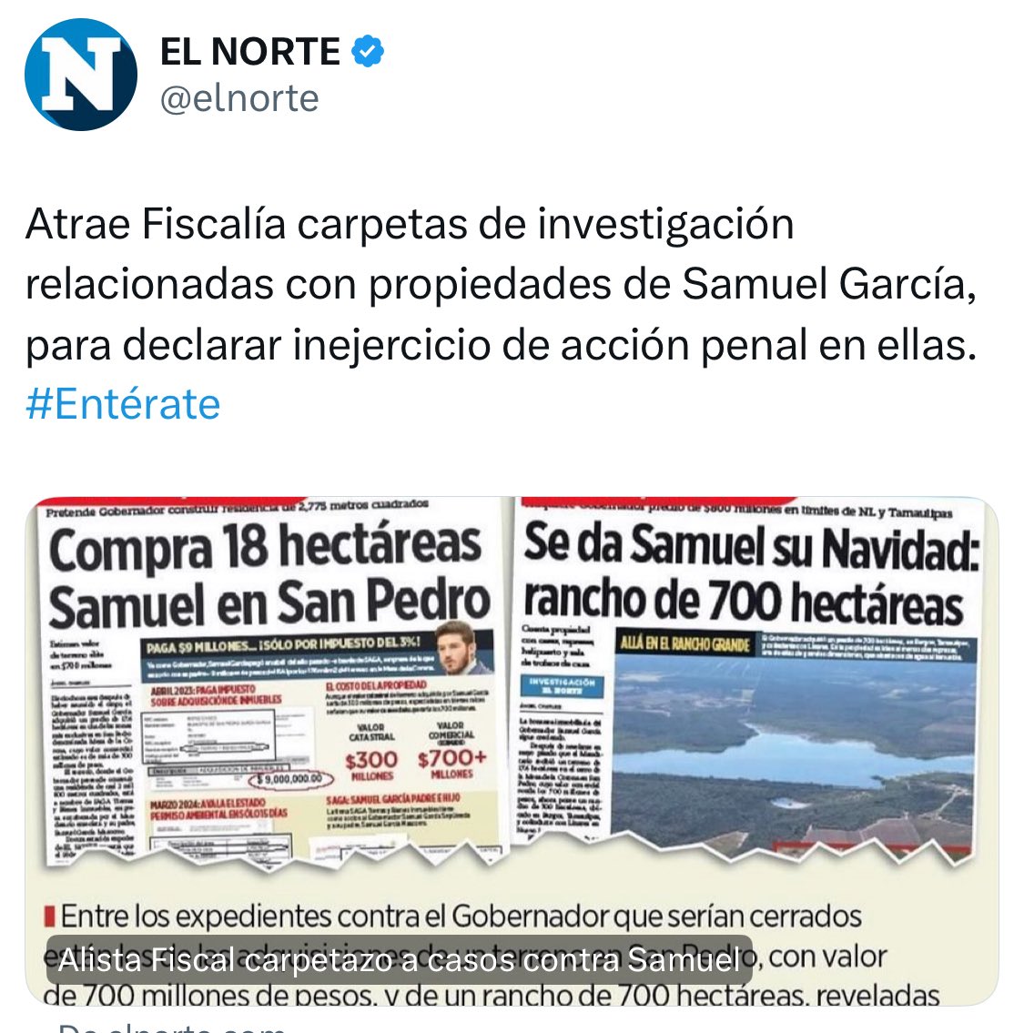 Anclaran's tweet image. El pacto del @fosfoleon_ con la 4T se traduce en impunidad para las triangulaciones y atracos de @samuel_garcias
Y mientras tanto, la oposición en #NuevoLeón brilla por su ausencia 🤐
@MemoFloresTv @revistacodigo21 @GMtzBerlanga @GuadalupeB7414 @ferrinoNoticias @SiSoyMolina…