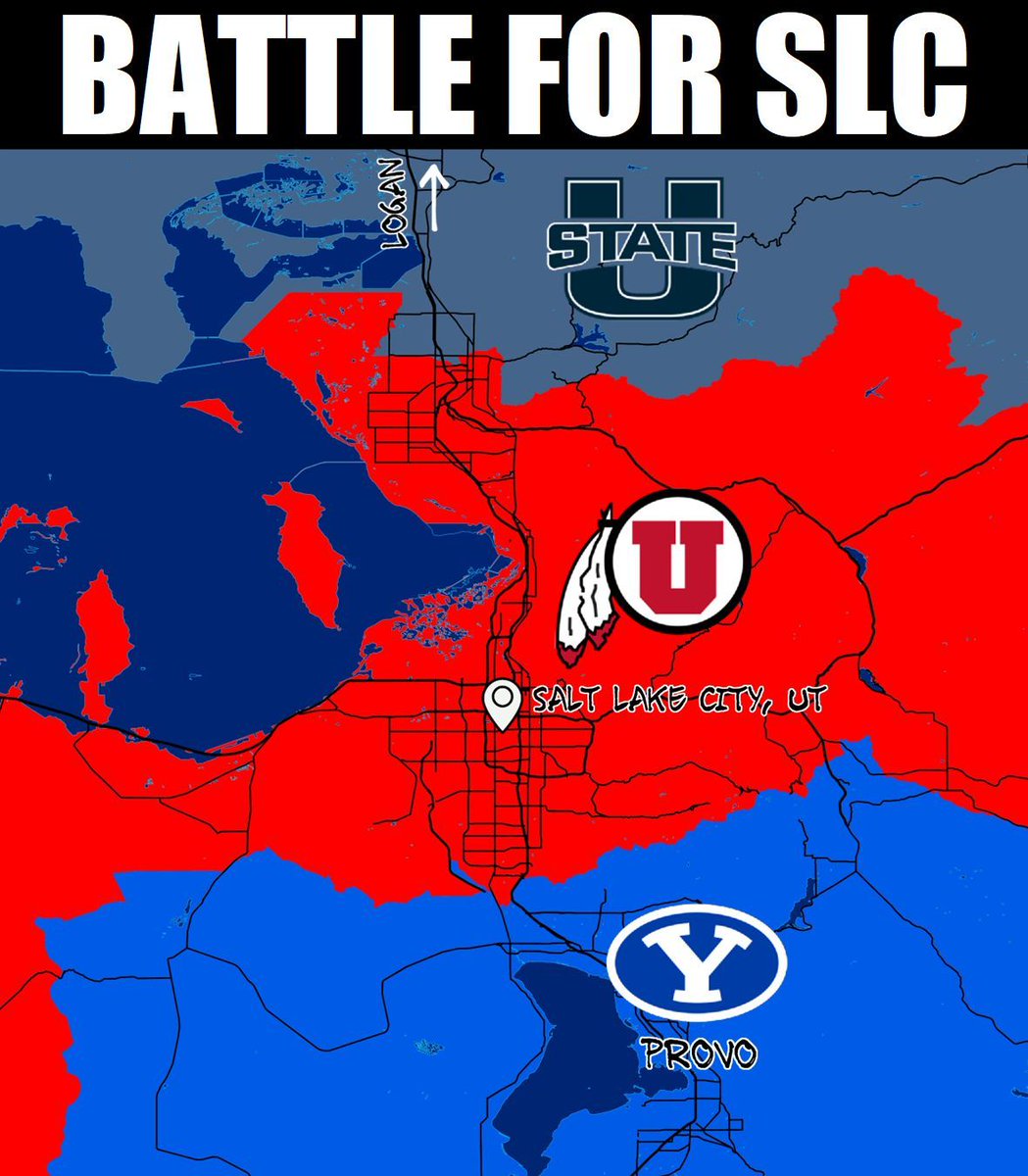 ThroneSpud's tweet image. Tonight's Battleground is an exciting one, as we've got a hotbed for some of the most passionate fanbases in the country. We of course have the Holy War between Utah and BYU to claim Salt Lake City. Utah State is not to be forgotten though as they have a tough home atmosphere and…