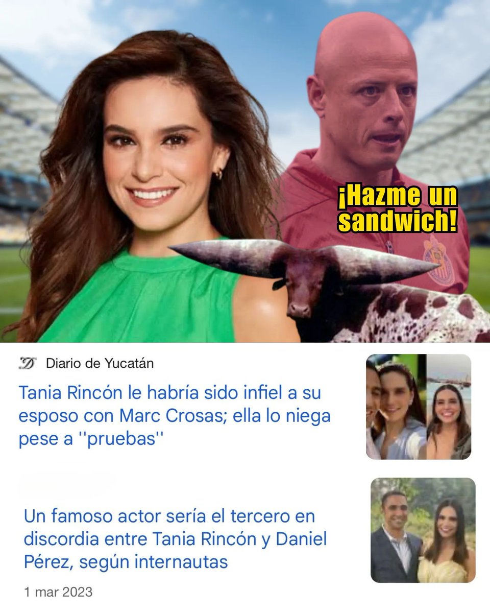 Tania Rincón se pone el traje de defensora perfecta de las mujeres y dijo que “es grave lo que hizo Chicharito”

Pero resulta que las mismas revistas que usa para dar sus discursos están llenas de notas sobre sus propios escándalos amorosos.
¿Hablar de respeto mientras no limpias