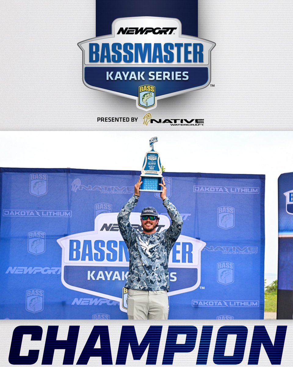 With 100.25 inches, New York’s Bailey Eigbrett wins the 2025 Newport Bassmaster Kayak Series at Lake Champlain presented by Native Watercraft! 🏆

#bass #bassmaster #kayakbass #bassmasterkayakseries #lakechamplain #champion #kayakfishing