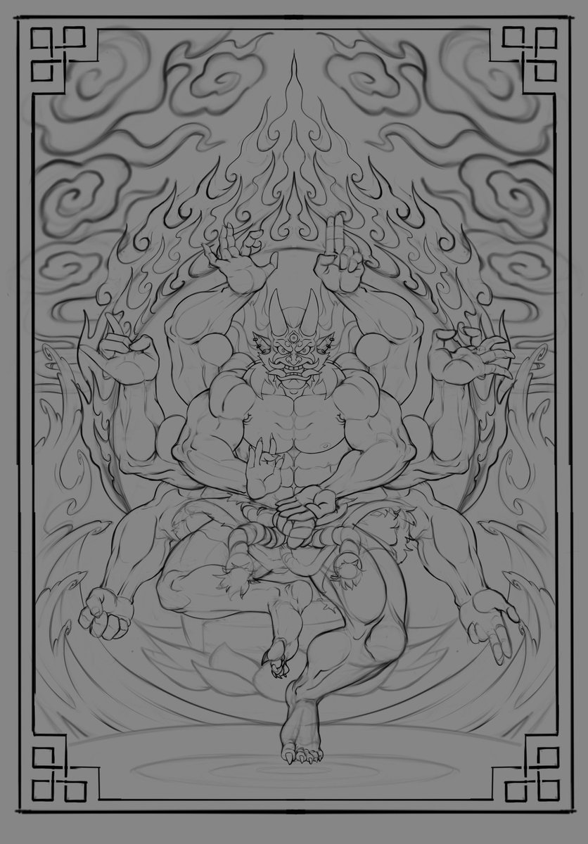 while at work, I can’t draw the mature stuff when coworkers are around, so this has become my at work project. Something to help burn time and keep occupied. So far I’m happy how it’s coming out