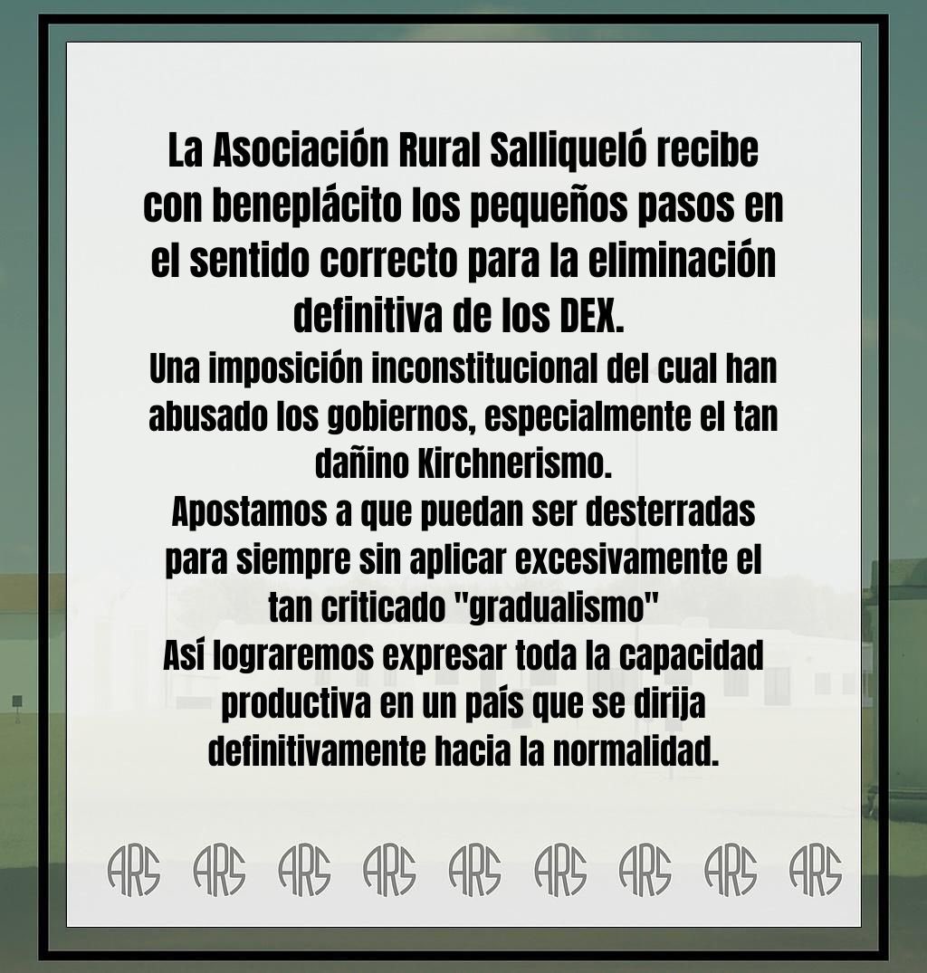 🚨 Compartimos la posición de la Asociación Rural Salliquelo con respecto a la baja de retenciones 🚨