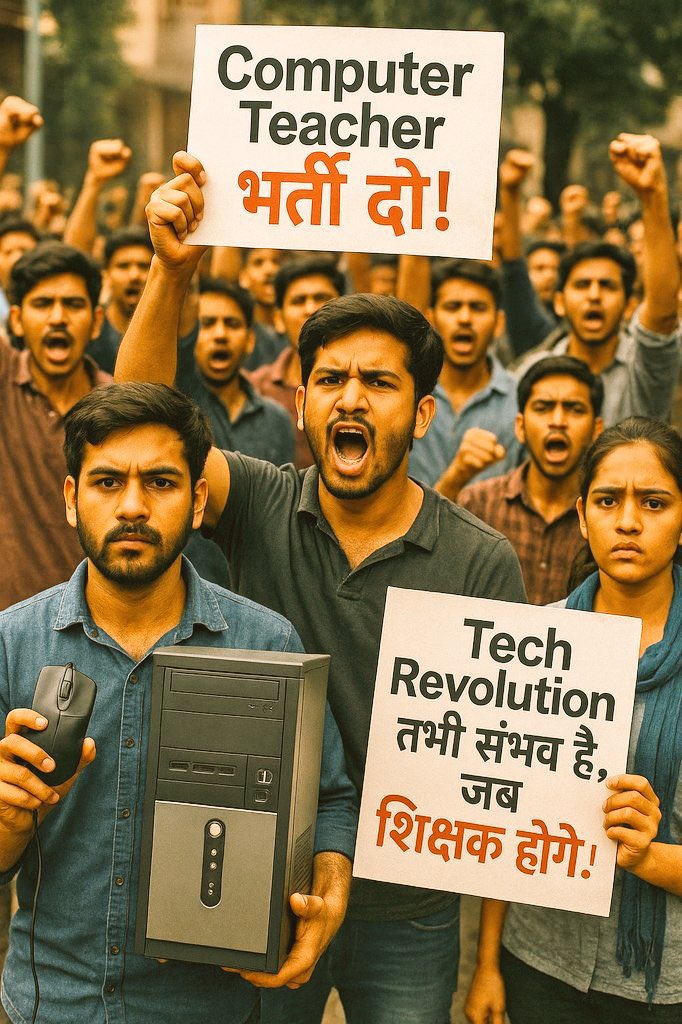 प्रदेश में कंप्यूटर शिक्षा सिर्फ़ कागजों में है, कंप्यूटर अनुदेशकों से विद्यालय व सरकार के प्रशासनिक कार्य करवाए जा रहे हैं!

प्रदेश में वर्तमान में 40 हज़ार+ कंप्यूटर अनुदेशक की आवश्यकता है। नई भर्ती व कैडर विसंगति का हल कब निकलेगा?

#कंप्यूटर_शिक्षक_भर्ती_जारी_करो 

<a href="/RajCMO/">CMO Rajasthan</a>