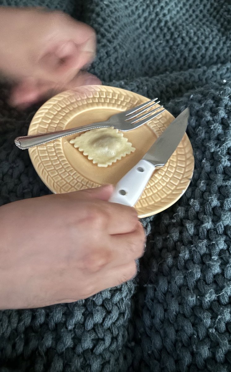 Purrin_PipVT's tweet image. This is all Lucas is making me for dinner tonight 😔
One sad lil ravioli
@SleepyLuc4s