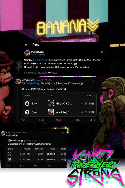 FScrypt's tweet image. This is what it means to be a @CyberKongz
Community = Everything
We don't expect to be rewarded for creating
content, we do it because we love the
community we represent and their culture.…