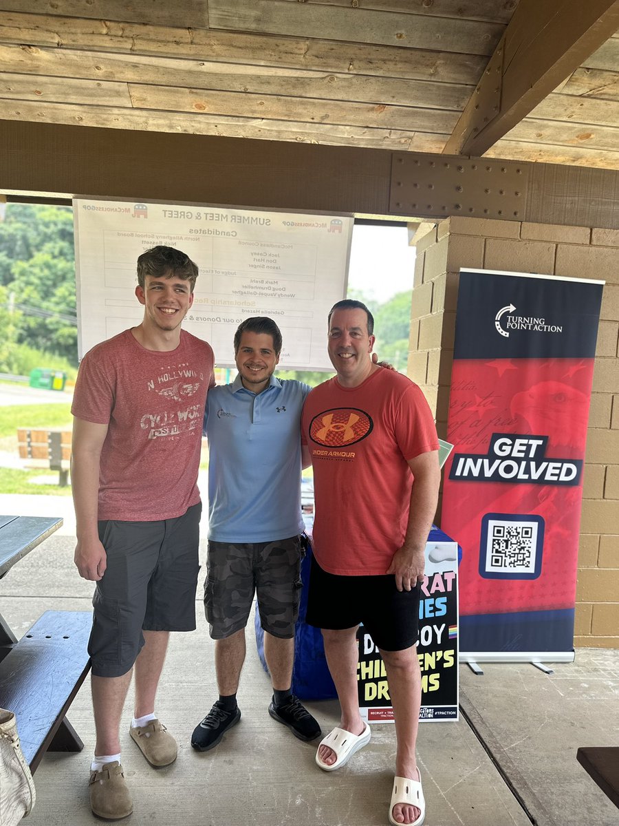 Great Saturday picnic with the McCandless Township Republican Committee.

Thank you to Laurie Barcaskey for the invite &amp; for allowing a <a href="/TPAction_/">Turning Point Action</a> table!

Lot of committee friends in attendance &amp; +1️⃣1️⃣ individual Healthy American Coalition signups! 🔴