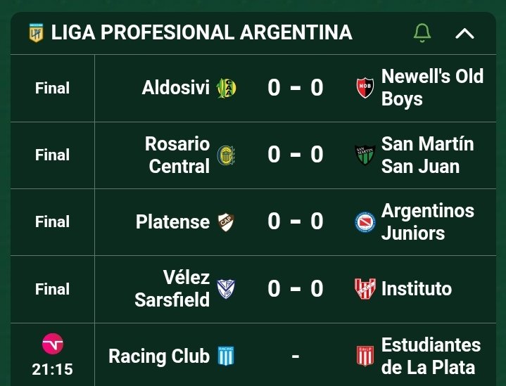 PFernan76's tweet photo. Apasionante la fecha del fútbol argentino https://t.co/Y9jQ7lGmoY