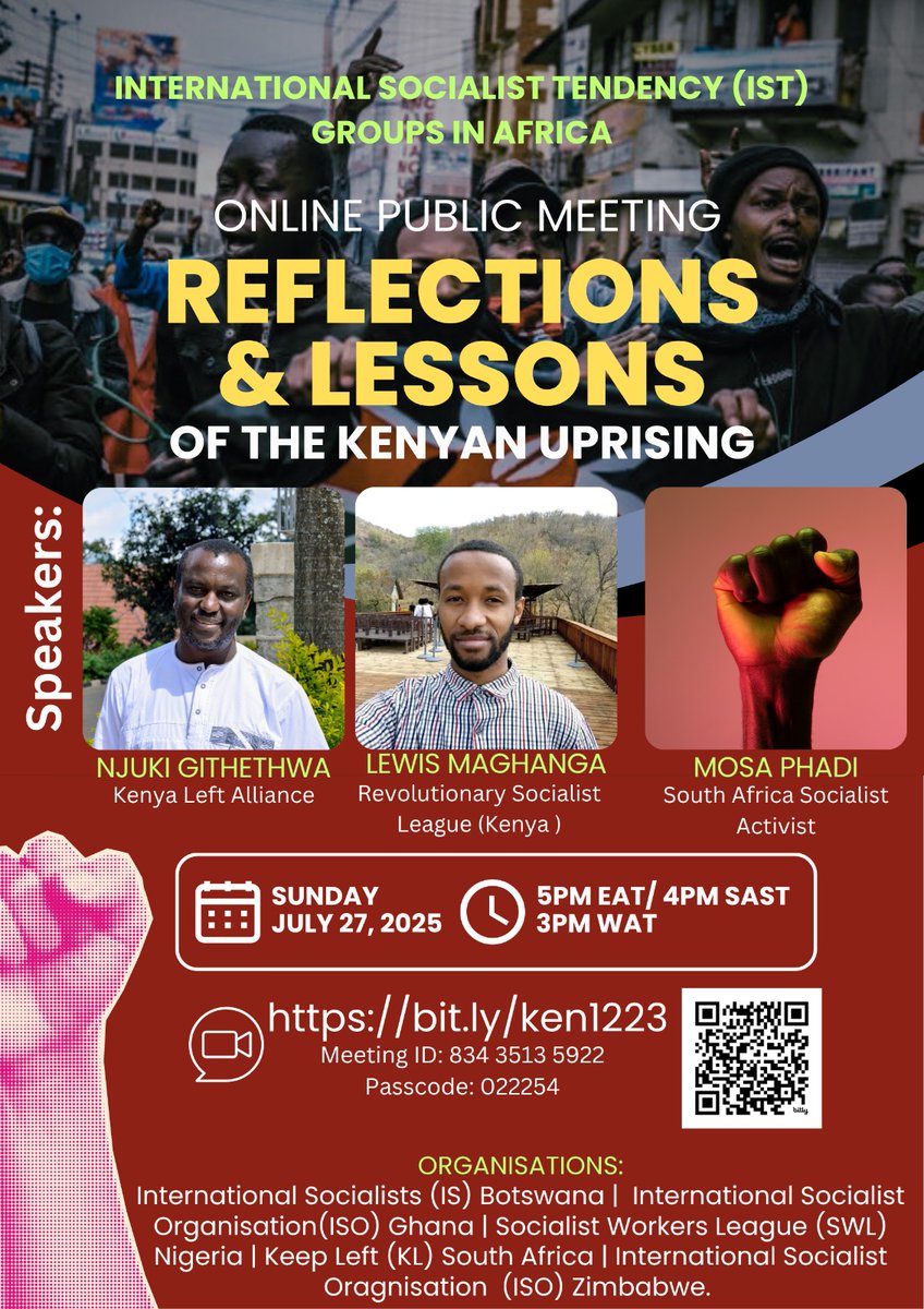 Join us and our very own <a href="/maghanga_/">Maghanga</a> today from 5pm EAT (2pm GMT) as we analyse the Kenyan political situation. 
#RutoMustGo #LandFoodandFreedom
#occupyeverywhere